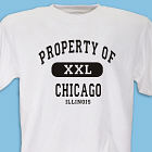 Property of...My City Personalized T-shirt